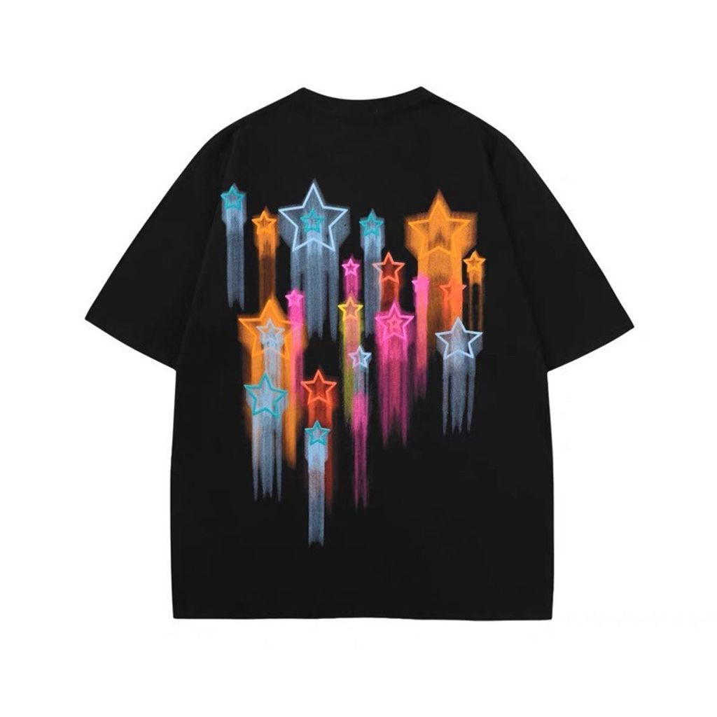 LINE_ALBUM_【RYO】美式 彩色 星星 印花 百搭 休閒 五分袖 短袖_230601_1