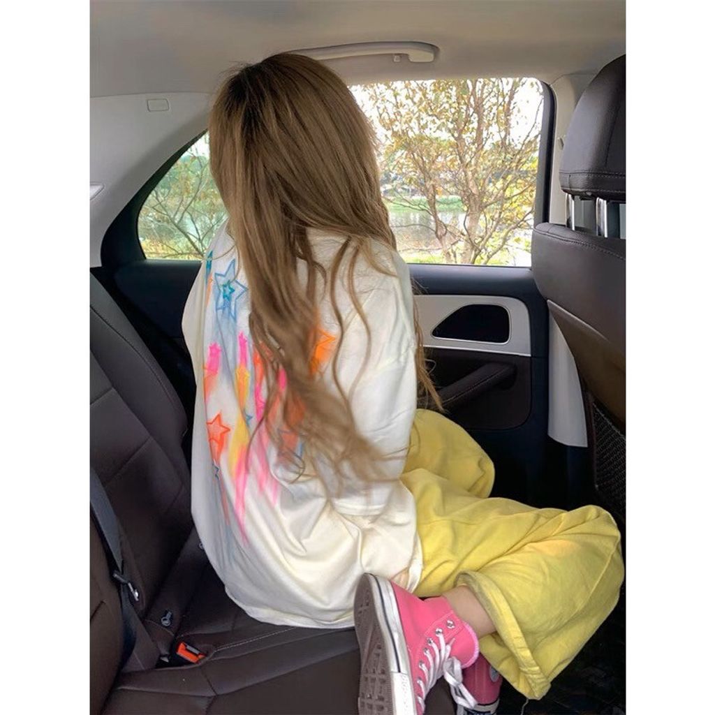 LINE_ALBUM_【RYO】美式 彩色 星星 印花 百搭 休閒 五分袖 短袖_230601_5