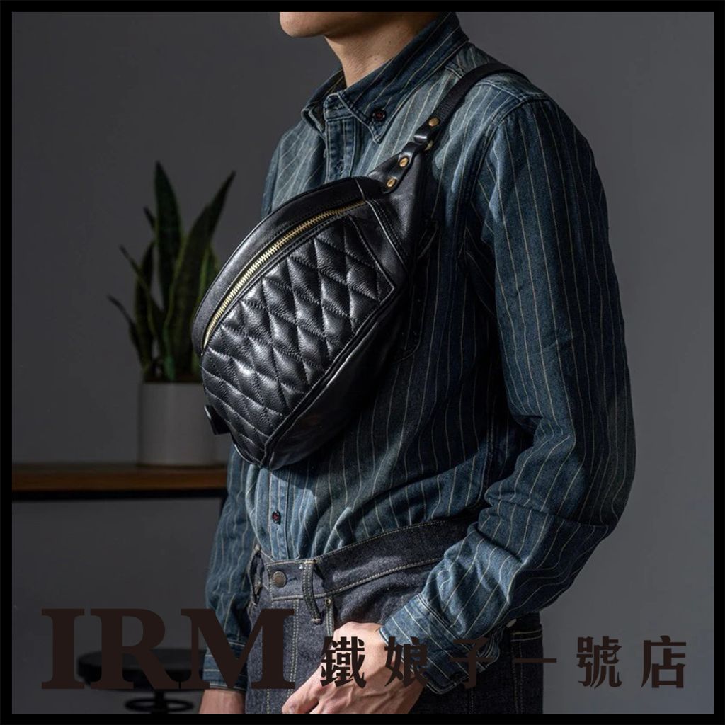 菱格植鞣真皮牛皮腰包_03