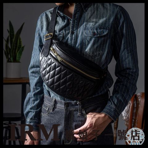 菱格植鞣真皮牛皮腰包_02