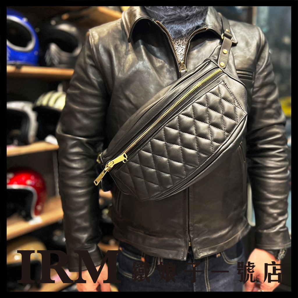 菱格植鞣真皮牛皮腰包_09