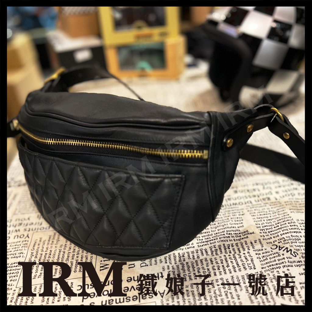 菱格植鞣真皮牛皮腰包_01