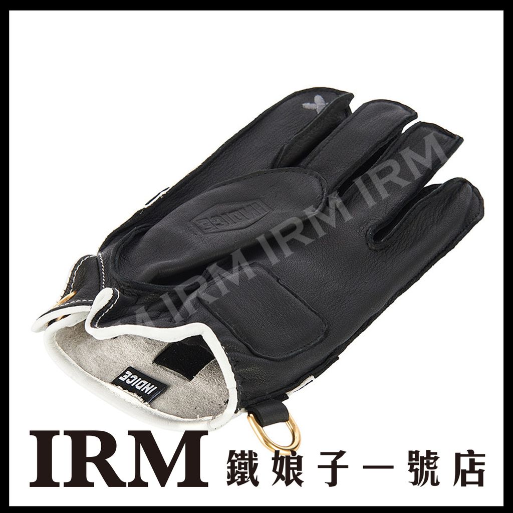 Intre Checkered Deer Leather Gloves X SMART TOUCH_ (DEERBLACK) (3)