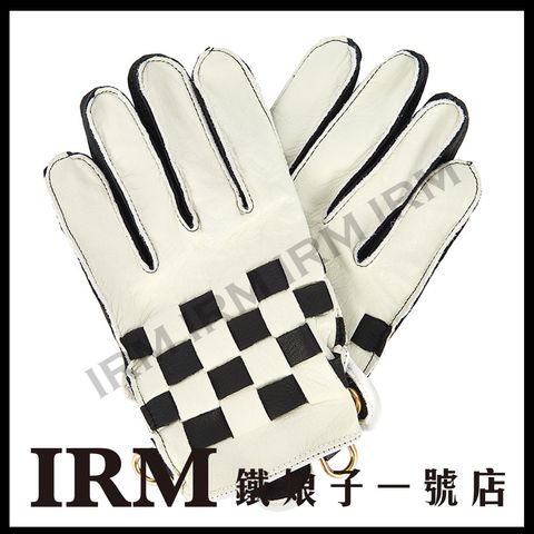 Intre Checkered Deer Leather Gloves X SMART TOUCH_ (DEERBLACK) (2)