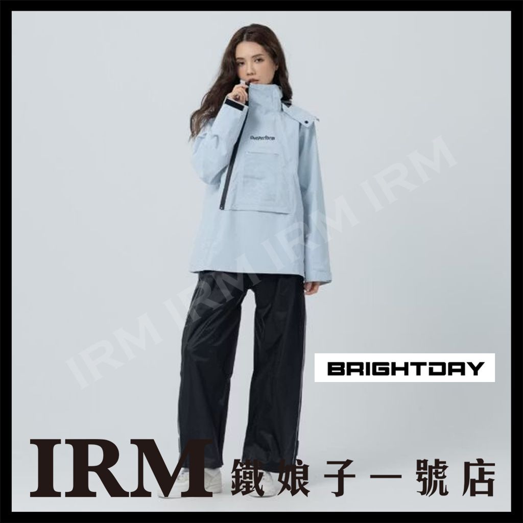 背包款輕量半斜開雙拉鍊連身雨衣_09