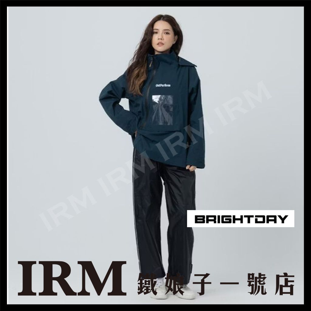 背包款輕量半斜開雙拉鍊連身雨衣_07