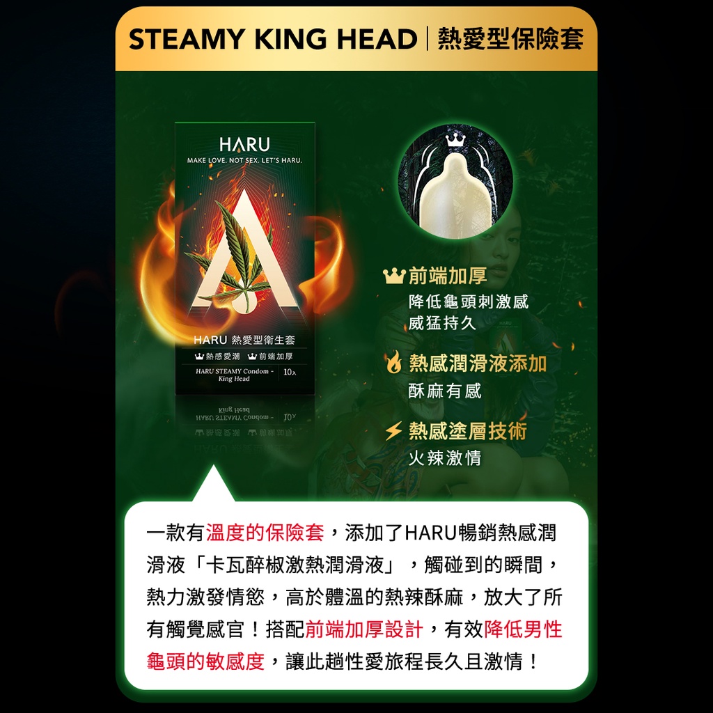 STEAMY 熱愛型保險套 – KING HEAD 03