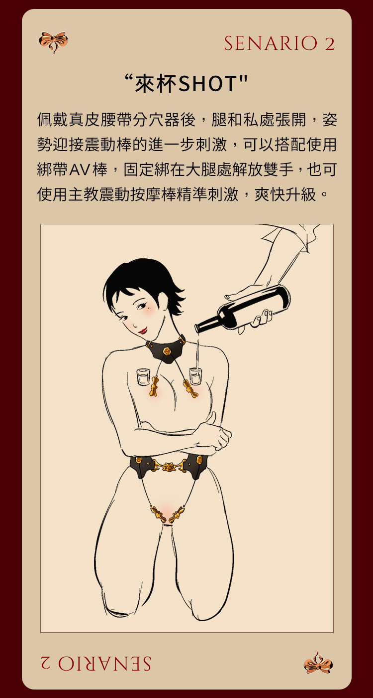 A920089-090-提線木偶真皮項圈牽拉乳夾+真皮腰帶分穴器_19