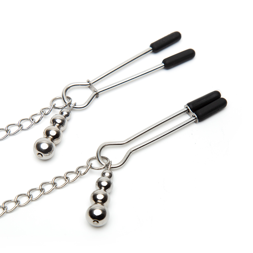 蕾絲領圍+鏈條乳夾-AD2