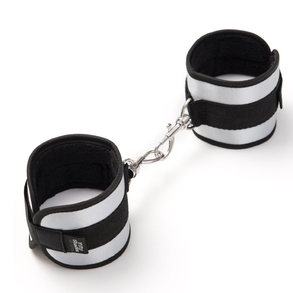 黑銀柔軟束縛手銬-AD-5
