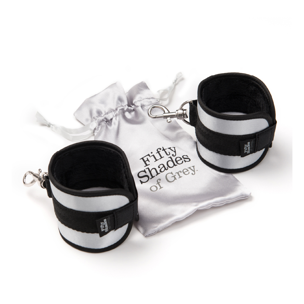 黑銀柔軟束縛手銬-AD-6