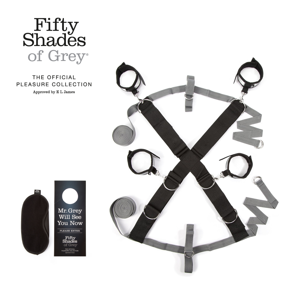 黑銀 床上束縛豪華套組-AD-1