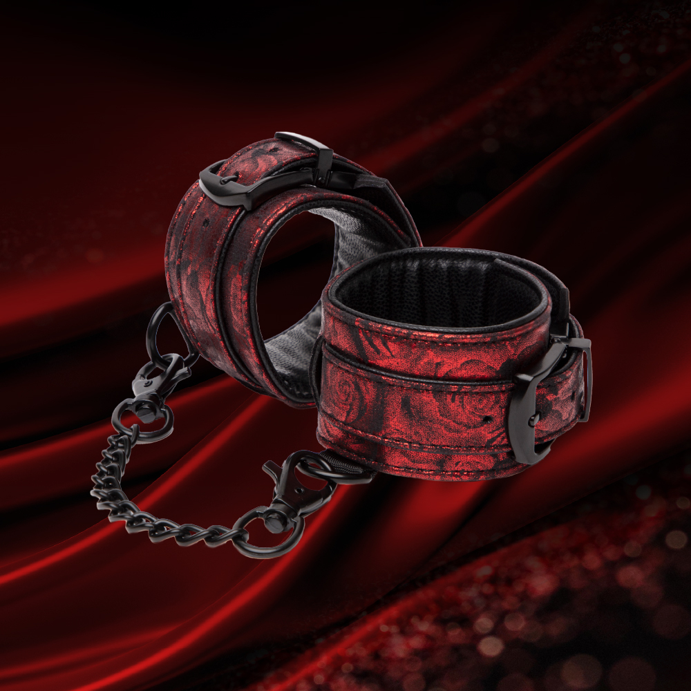 黑紅玫瑰手腕束縛帶-AD-8