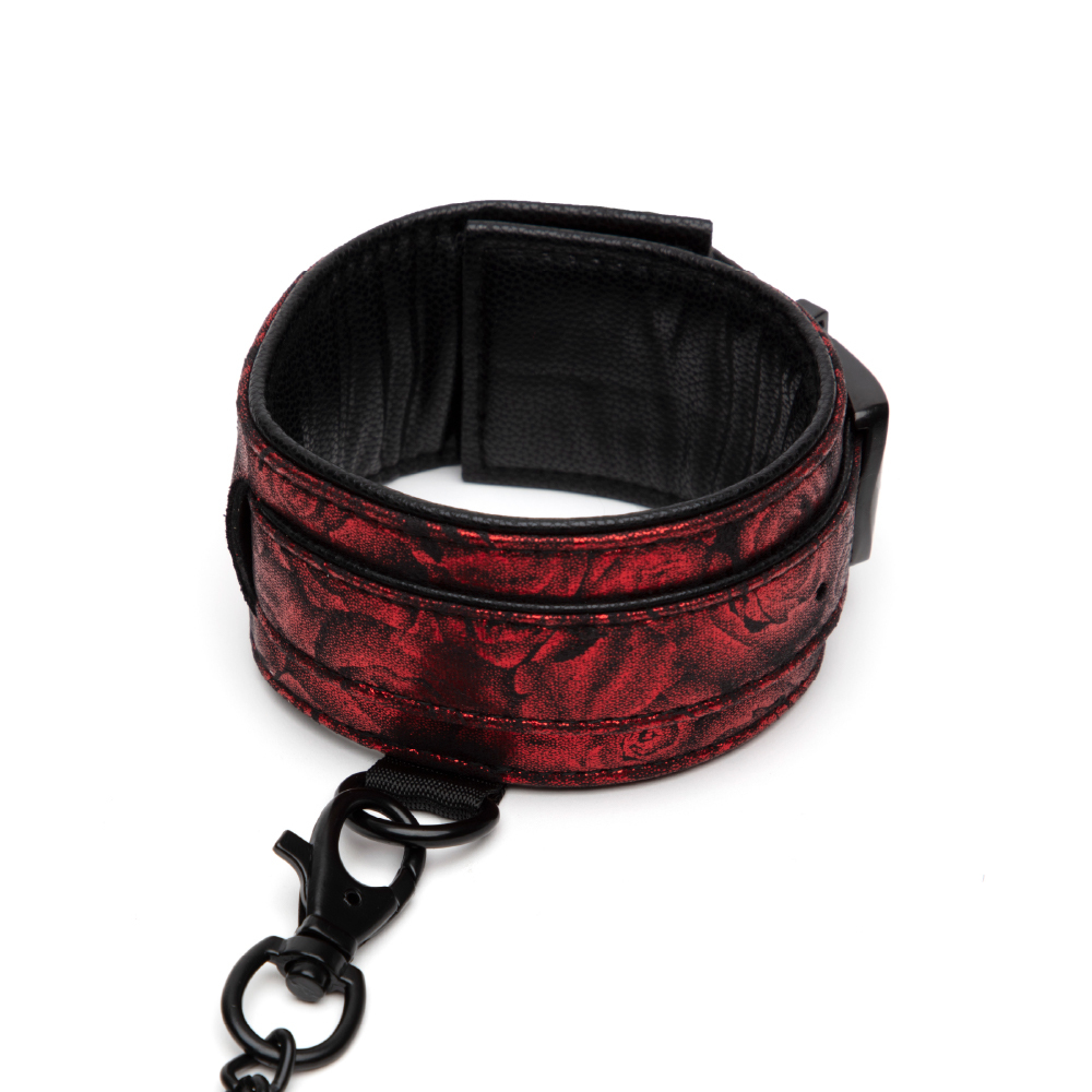 黑紅玫瑰腳踝束縛帶-AD-4