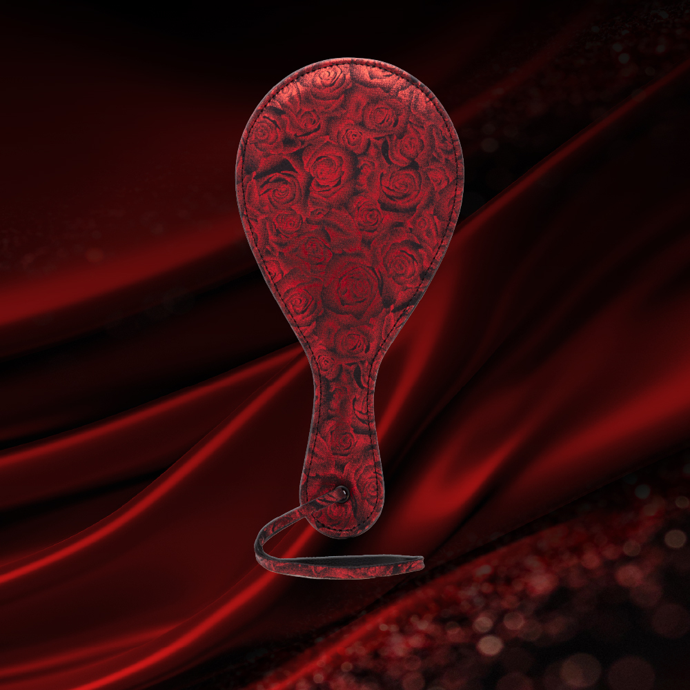 黑紅玫瑰圓形手拍-AD-8