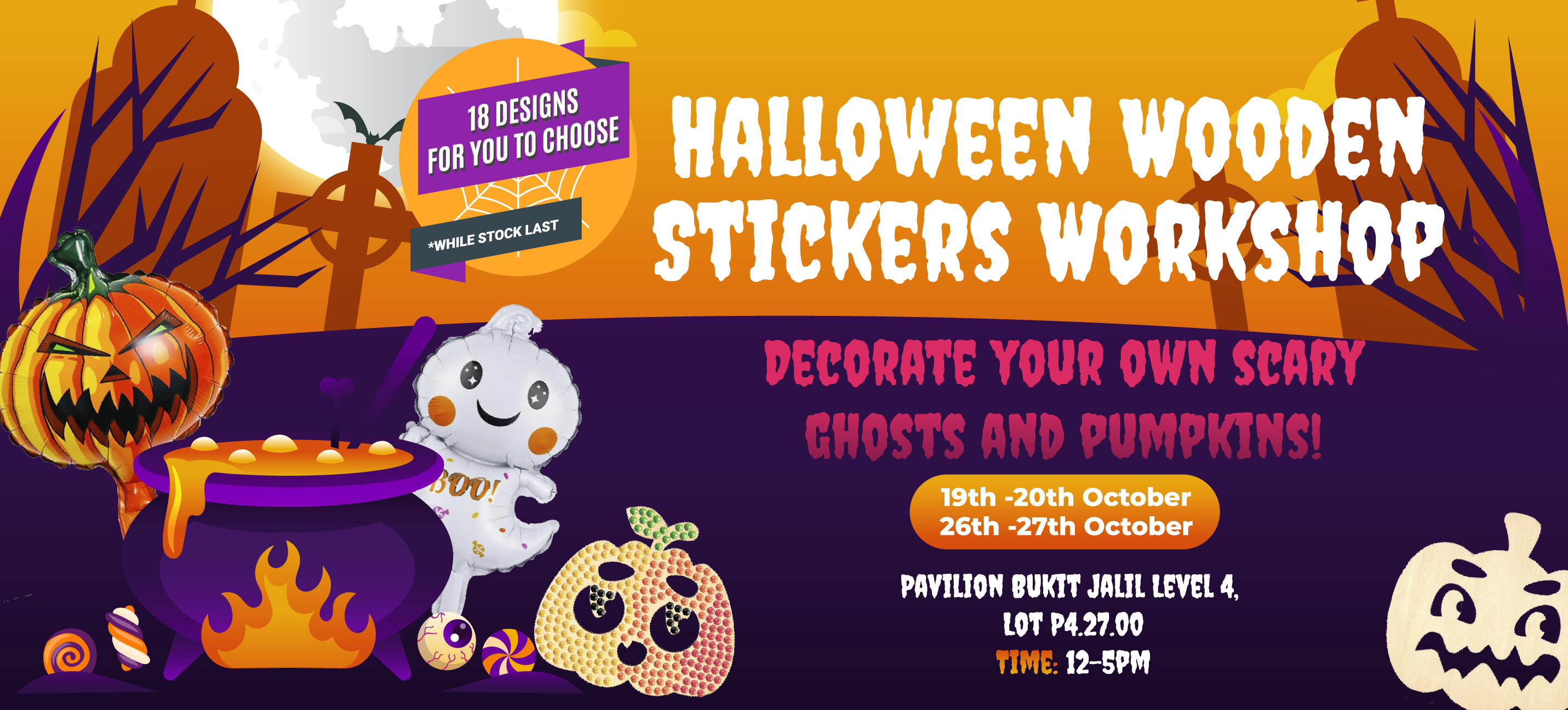 Halloween Wooden Stickers Workshop | Dotzmania