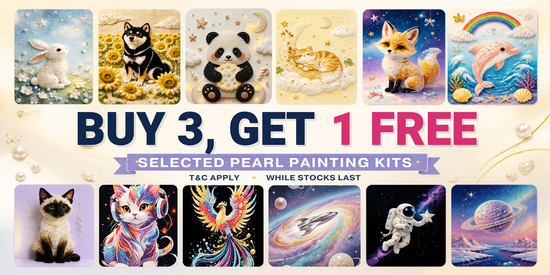 ✨ Buy 3, Get 1 FREE on Selected Pearl Painting Kits! 🎨 | Crafthauz