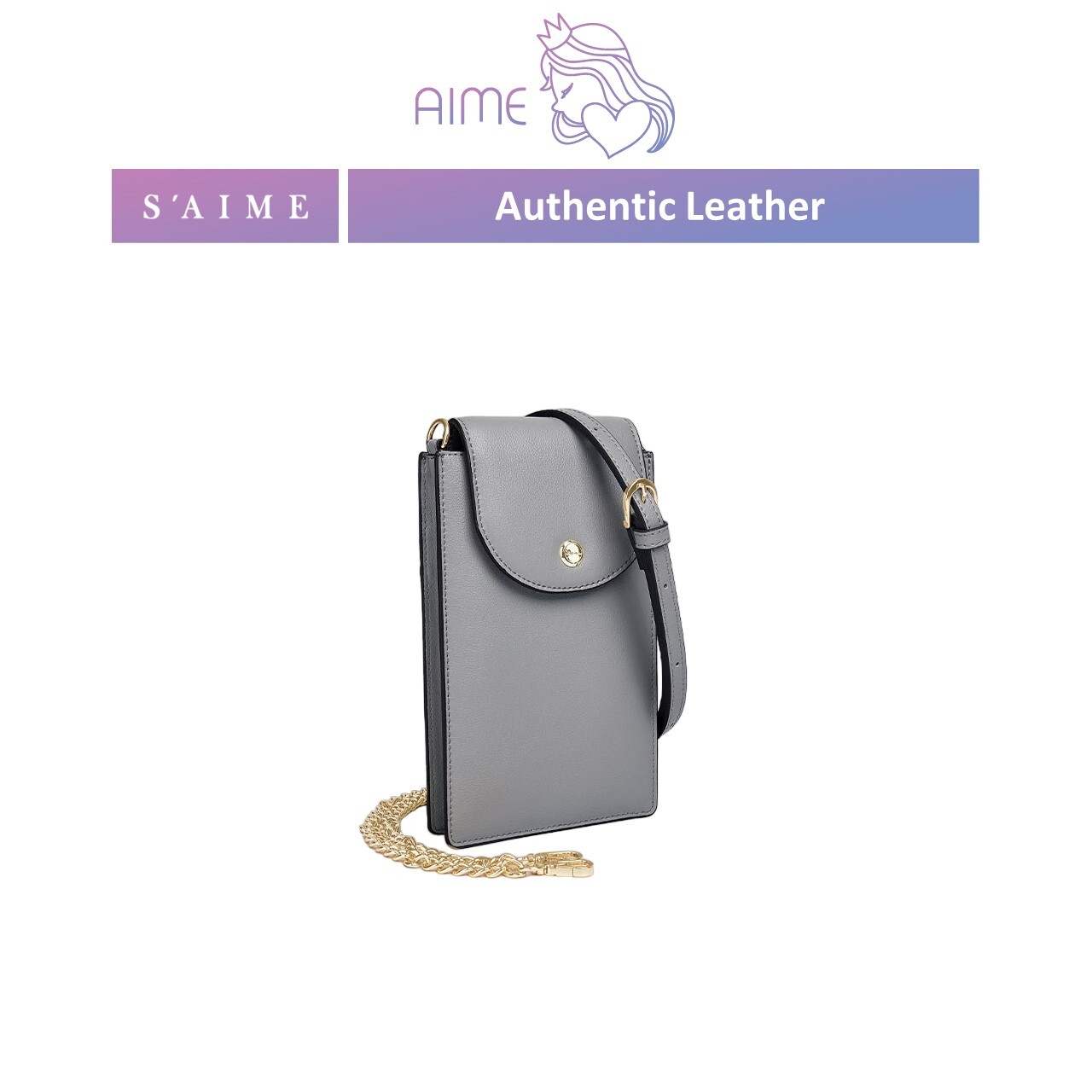 S'AIME  Authentic Leather Multifunctional Crossbody Phone Sling