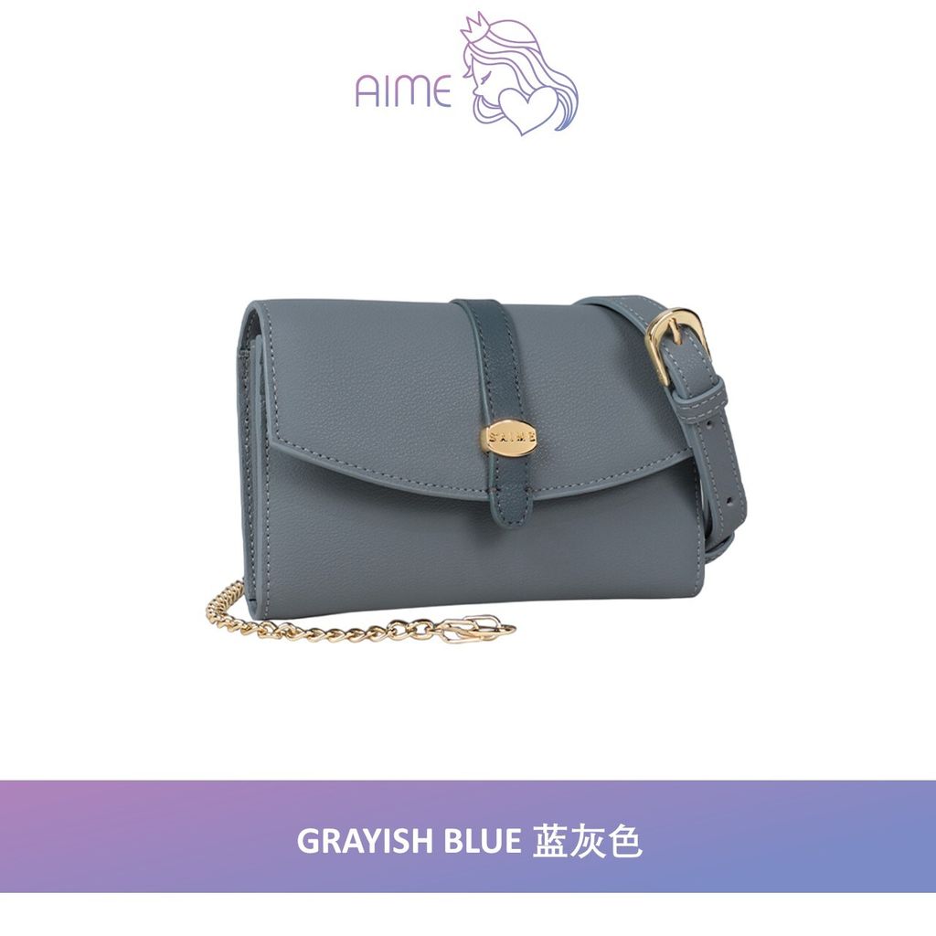 S'AIME | Authentic Leather Colour Clash Middle Wallet Small Square Bag  真皮撞色中夹小方包 (M)