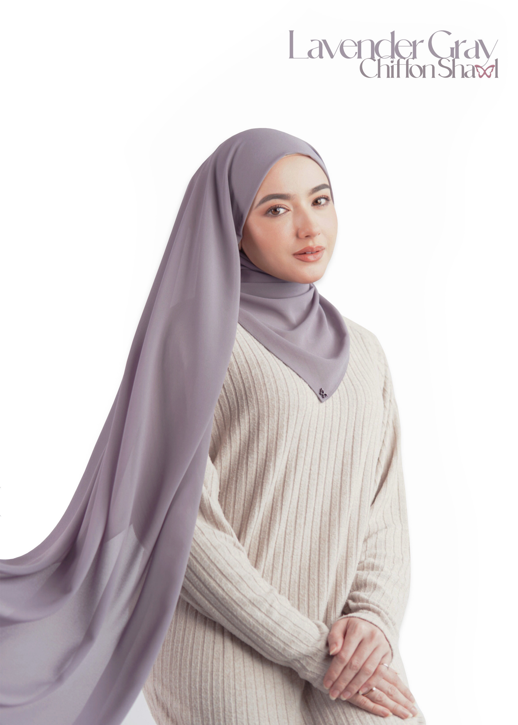 Chiffon Shawl Dusty Pink