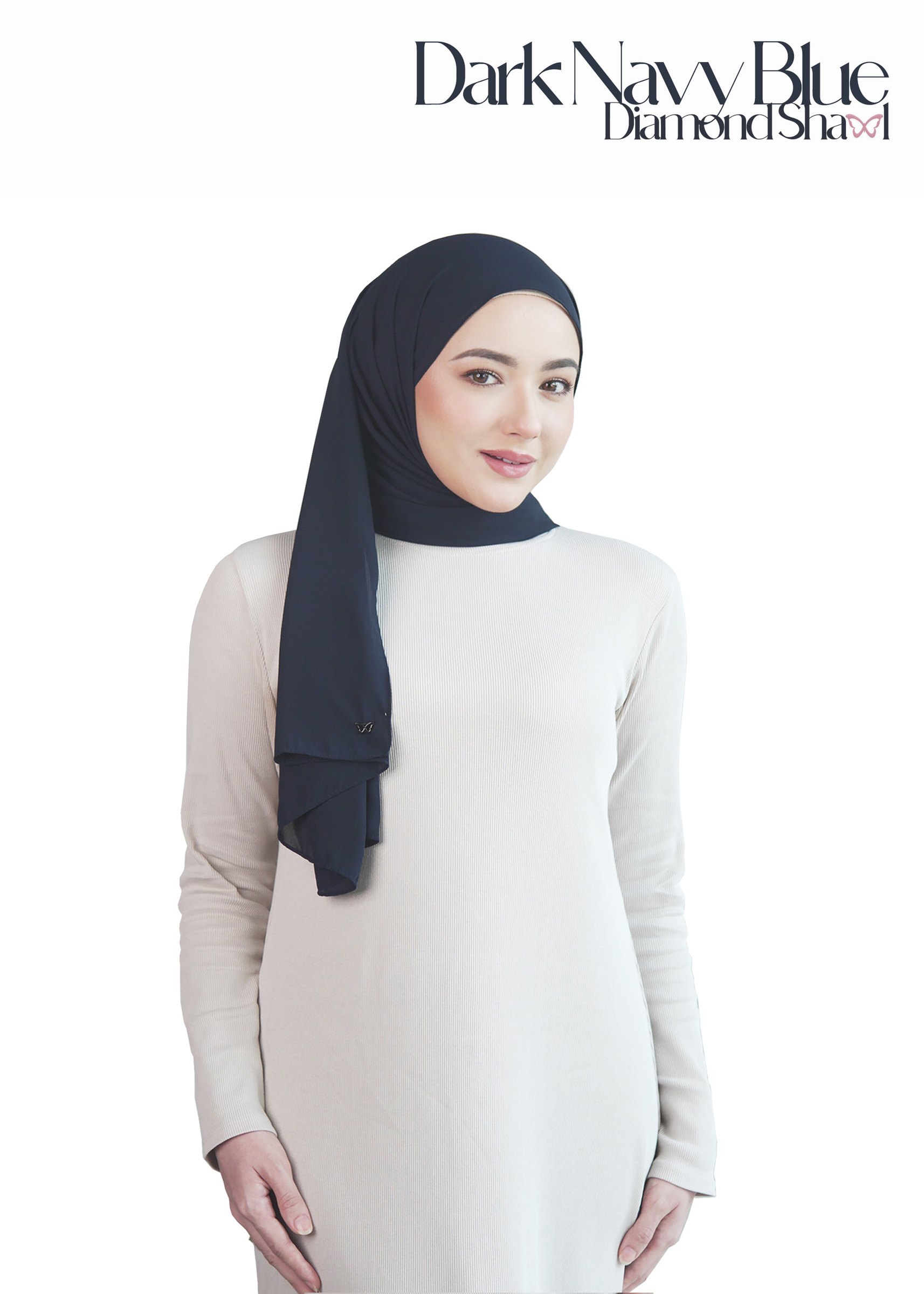Di Firenze Silk Shawl Navy