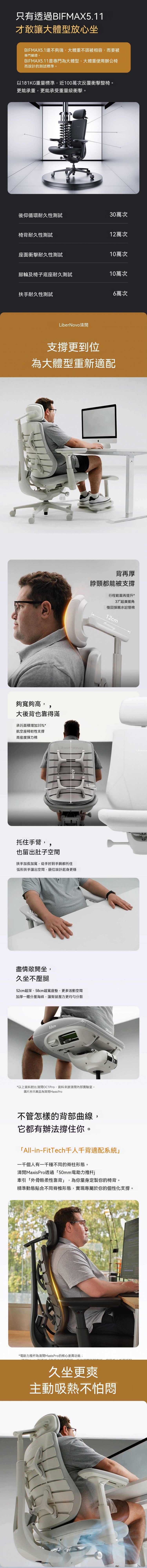 LiberNovo Maxis Pro 大體型工學椅｜高承重辦公椅