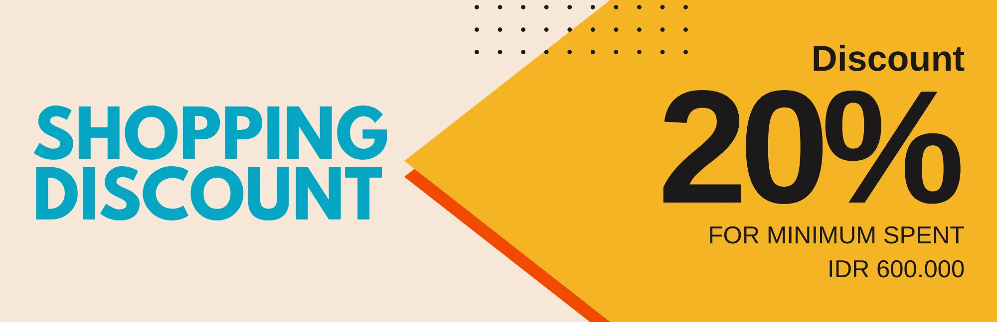 Yellow Modern Discount Voucher Ticket (5)