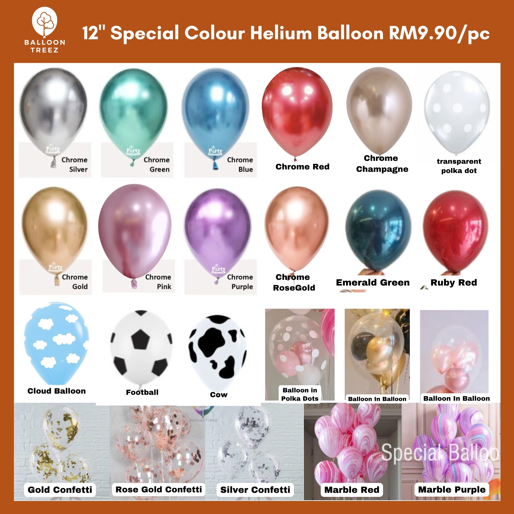 12 Special Helium Balloon RM9.90pc