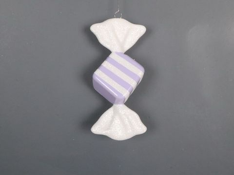 Sweety 莫蘭迪紫色條紋菱形糖果-吊飾-1