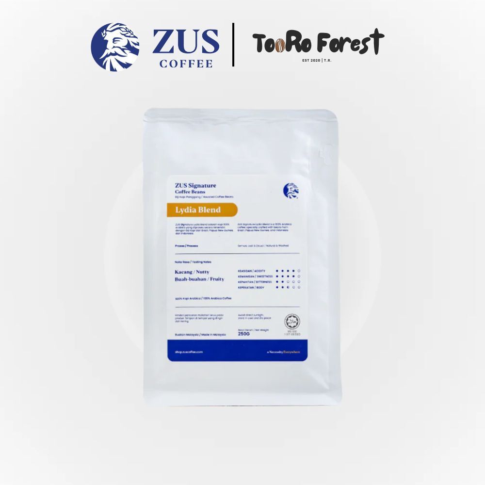 ZUS Signature Roasted Whole Bean Coffee - Lydia Blend - 250g