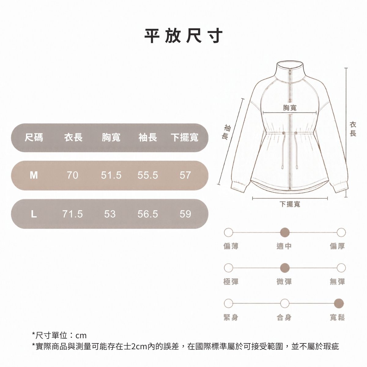尺碼表 標準