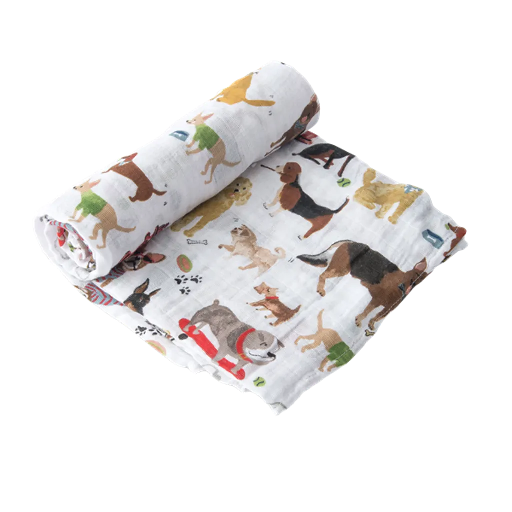 little-unicorn-cotton-swaddle-single-woof