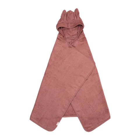 Hooded Junior Towel - Bunny - Clay莓紅兔(primary)