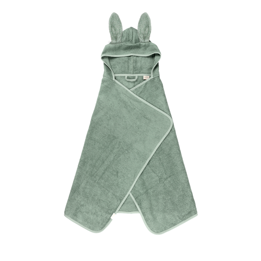 Hooded Junior Towel - Bunny - Eucalyptus 亞麻綠兔(primary)