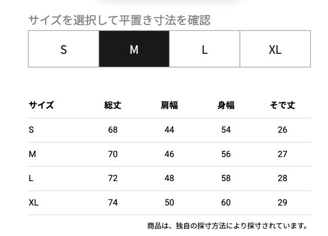 尺寸表