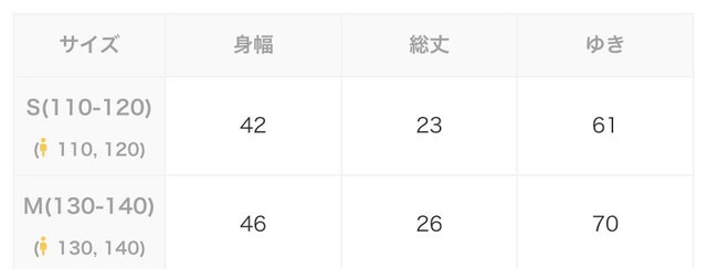尺寸表