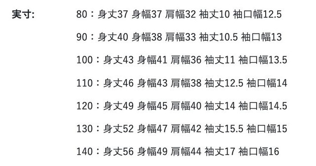 尺寸表