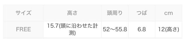 尺寸表