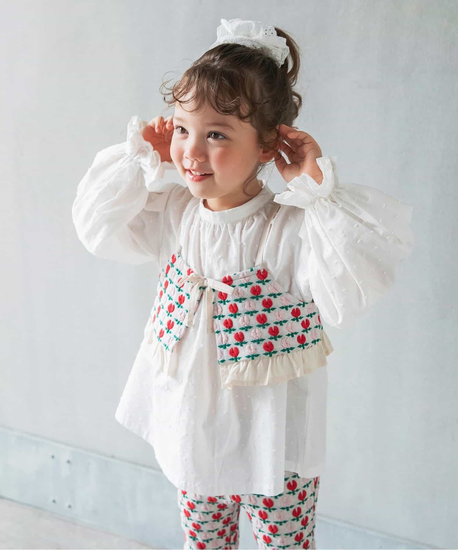 2026🇯🇵BREEZE|兩件式長袖上衣|可拆穿提花背心|點點織紋疊穿|80-140|換季出遊百搭 - 商品描述圖 10