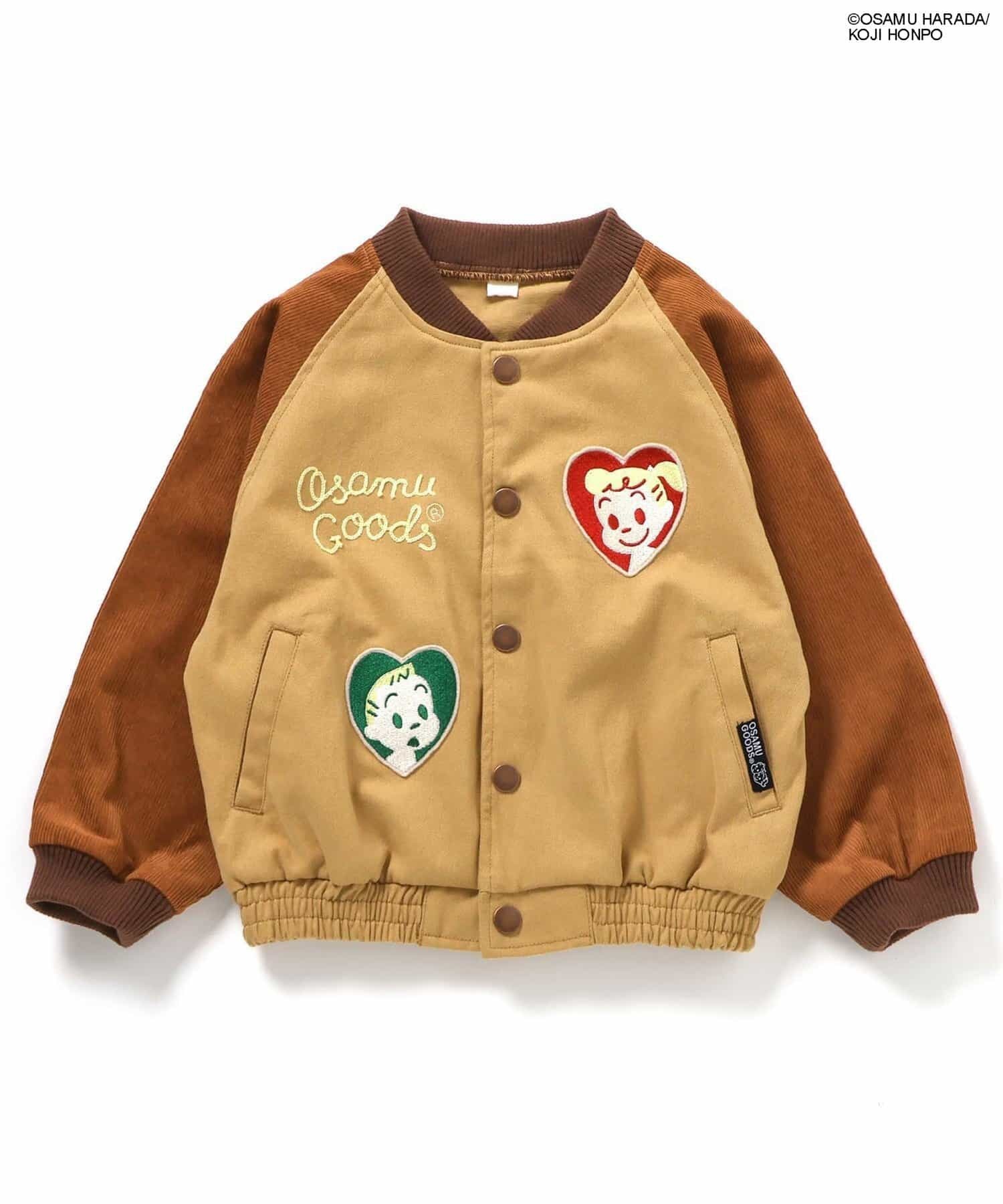 2026🇯🇵BREEZE × OSAMU GOODS|棒球外套|雙愛心刺繡|撞色丹寧|80-140|拍照超上鏡 - 商品描述圖 3