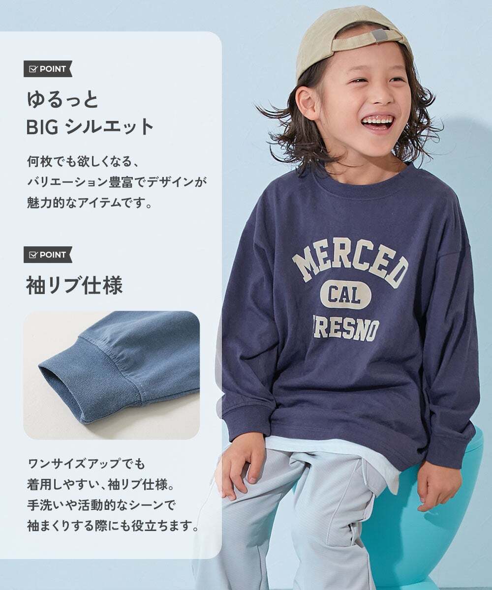2026🇯🇵devirock|長袖T恤|束口羅紋袖|美式大字標|90-160|洗手不滑落 - 商品描述圖 8