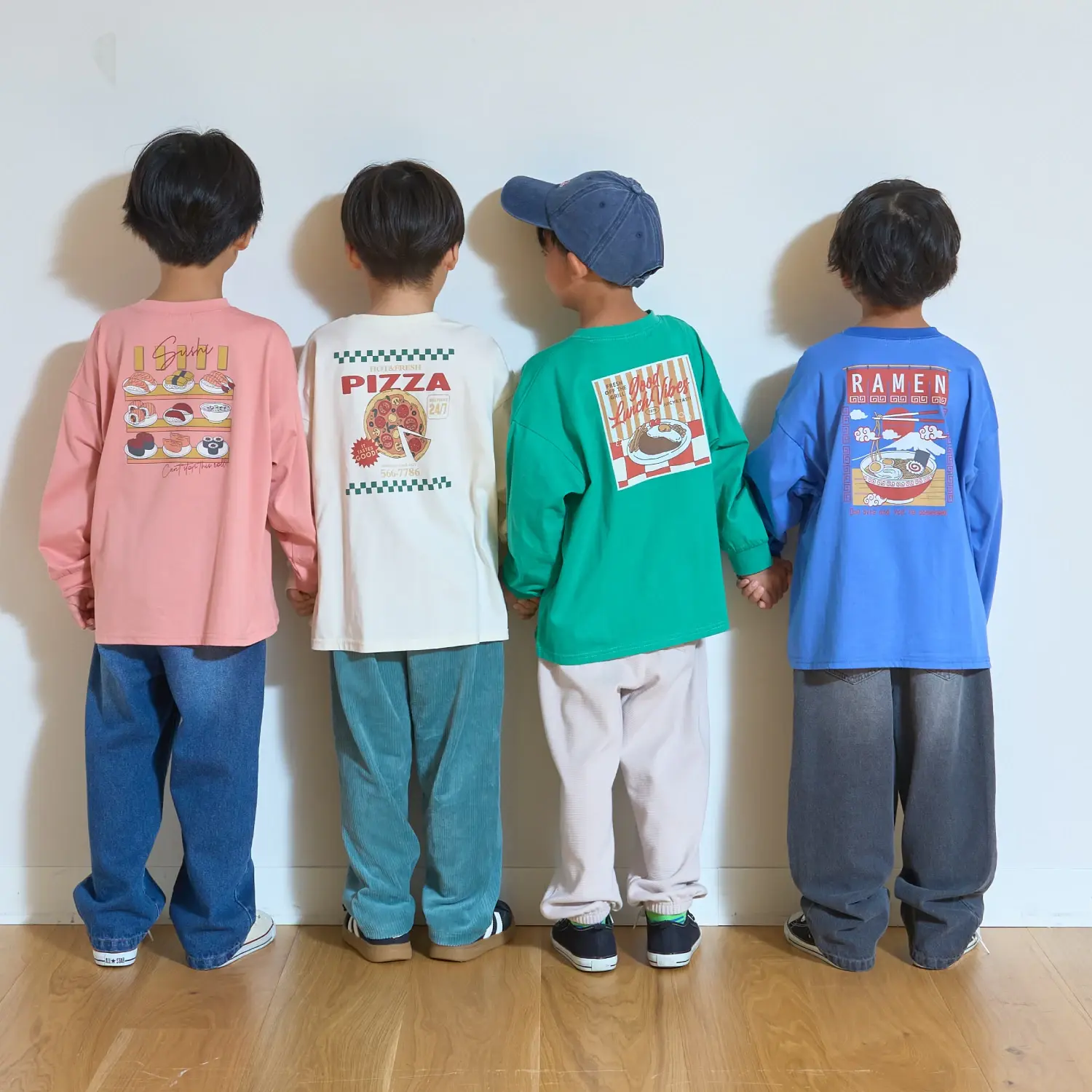 2026🇯🇵b.ROOM｜美食長袖T｜滿版背後大圖｜食物插畫｜100-150｜孩子出門自己挑 - 商品描述圖 1