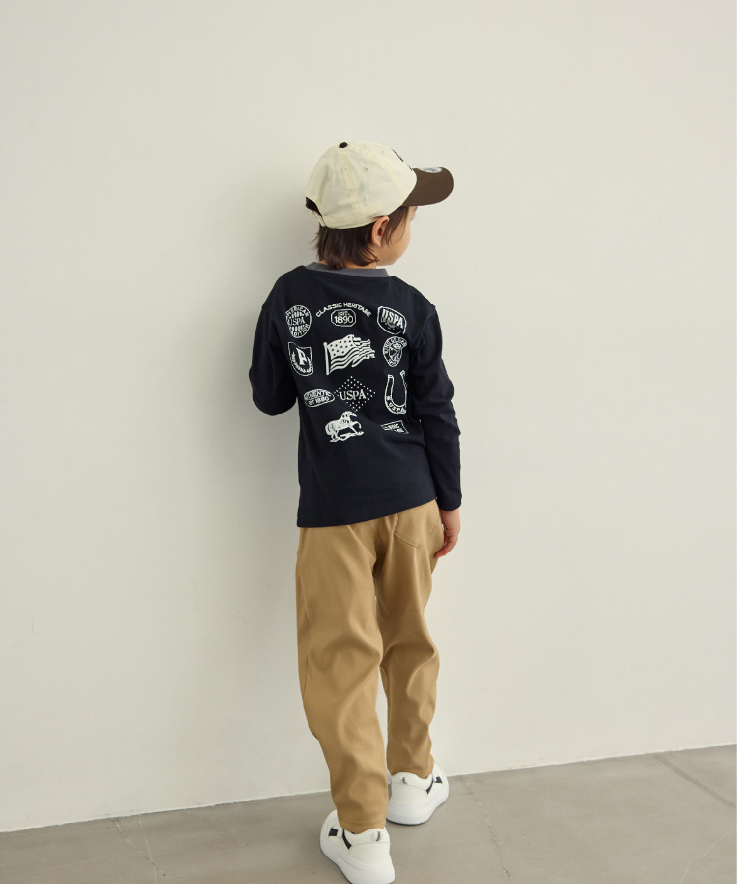 2026🇯🇵Ada × U.S. POLO ASSN|刺繡長T|胸前星標|復古滾邊撞色|110-150|換季好穿搭 - 商品描述圖 5