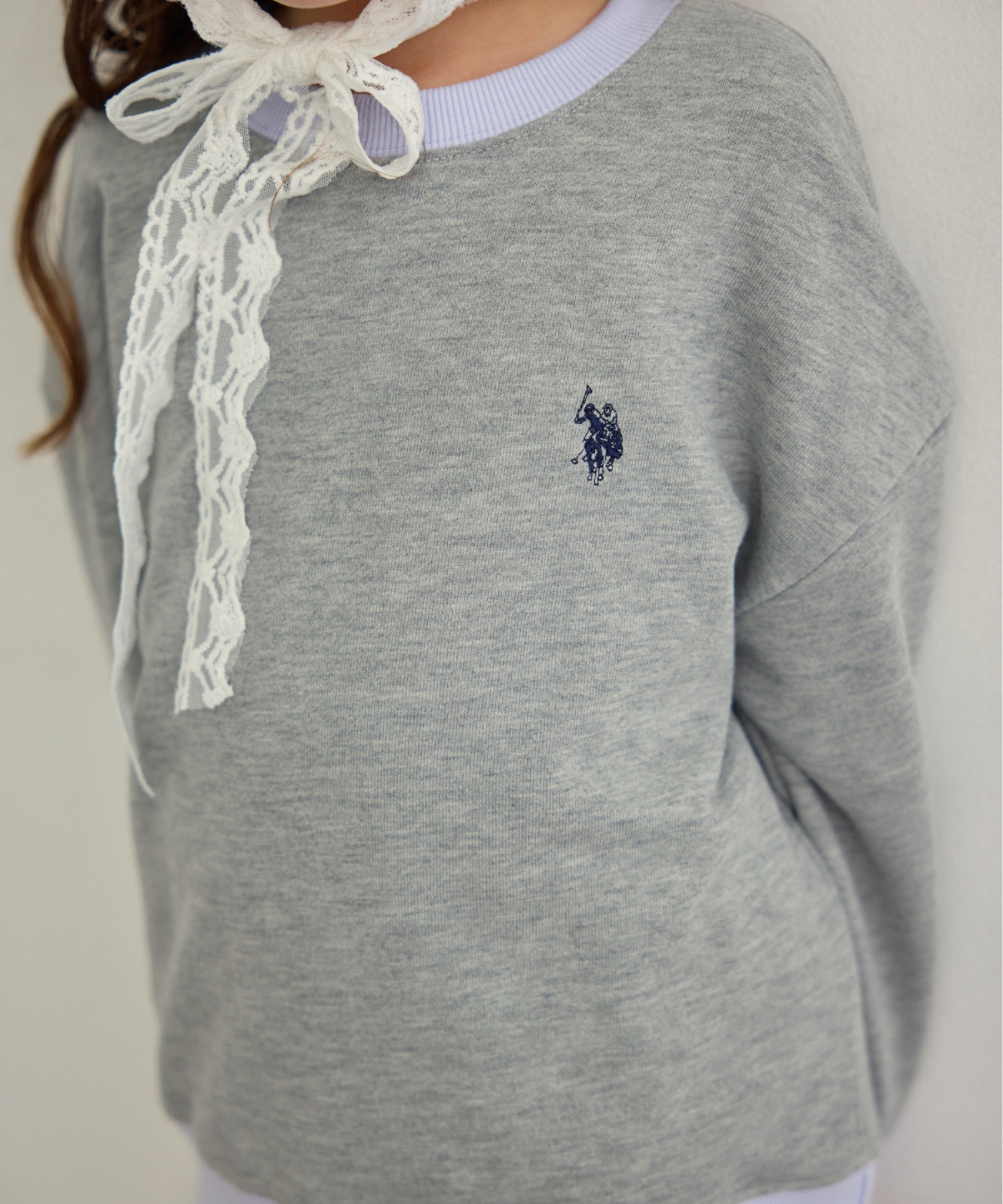 2026🇯🇵Ada × U.S. POLO ASSN|落肩衛衣|雙馬球刺繡|螢光街頭後印|110-150|隨意搭有型 - 商品描述圖 2