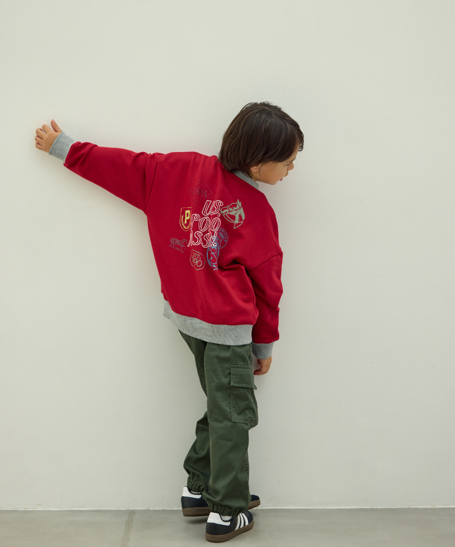 2026🇯🇵Ada × U.S. POLO ASSN|落肩衛衣|雙馬球刺繡|螢光街頭後印|110-150|隨意搭有型 - 商品描述圖 7