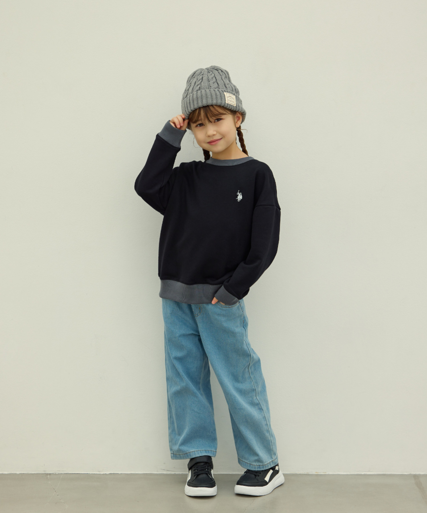 2026🇯🇵Ada × U.S. POLO ASSN|落肩衛衣|雙馬球刺繡|螢光街頭後印|110-150|隨意搭有型 - 商品描述圖 8