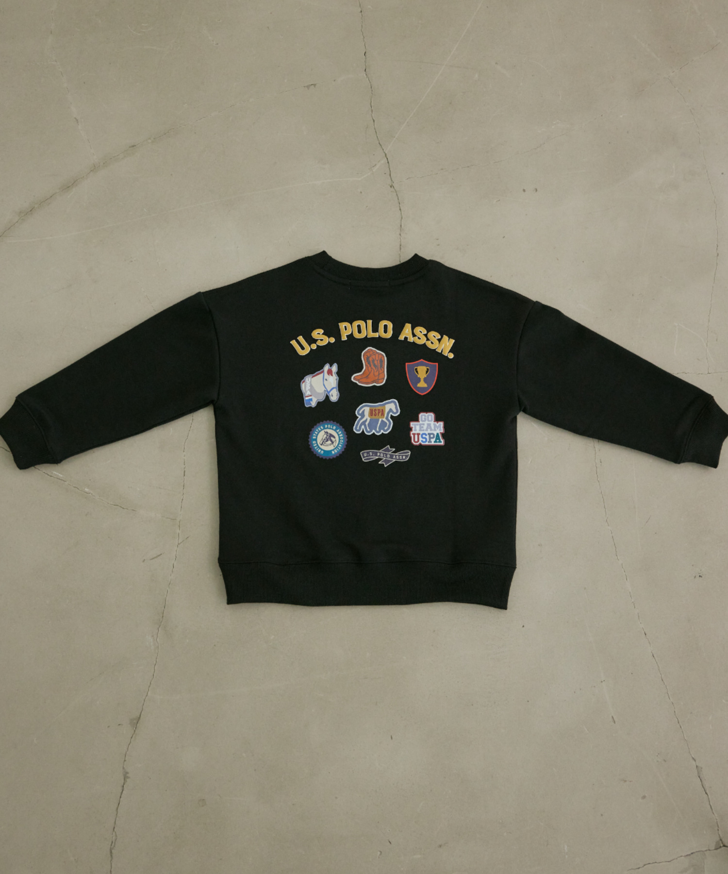 2026🇯🇵Ada × U.S. POLO ASSN｜美式衛衣｜立體發泡｜西部牛仔徽章｜110-150｜機洗不易掉字 - 商品描述圖 2