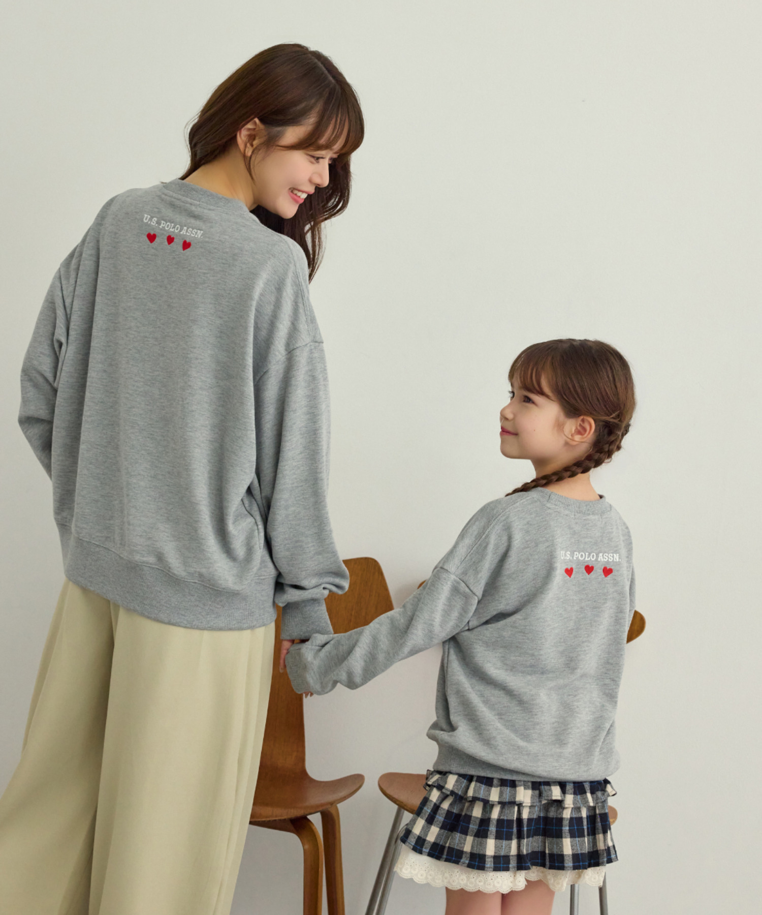 2026🇯🇵Ada × U.S. POLO ASSN|刺繡衛衣|三連心刺繡|親子同款系列|110-150|拍照超吸睛 - 商品描述圖 3