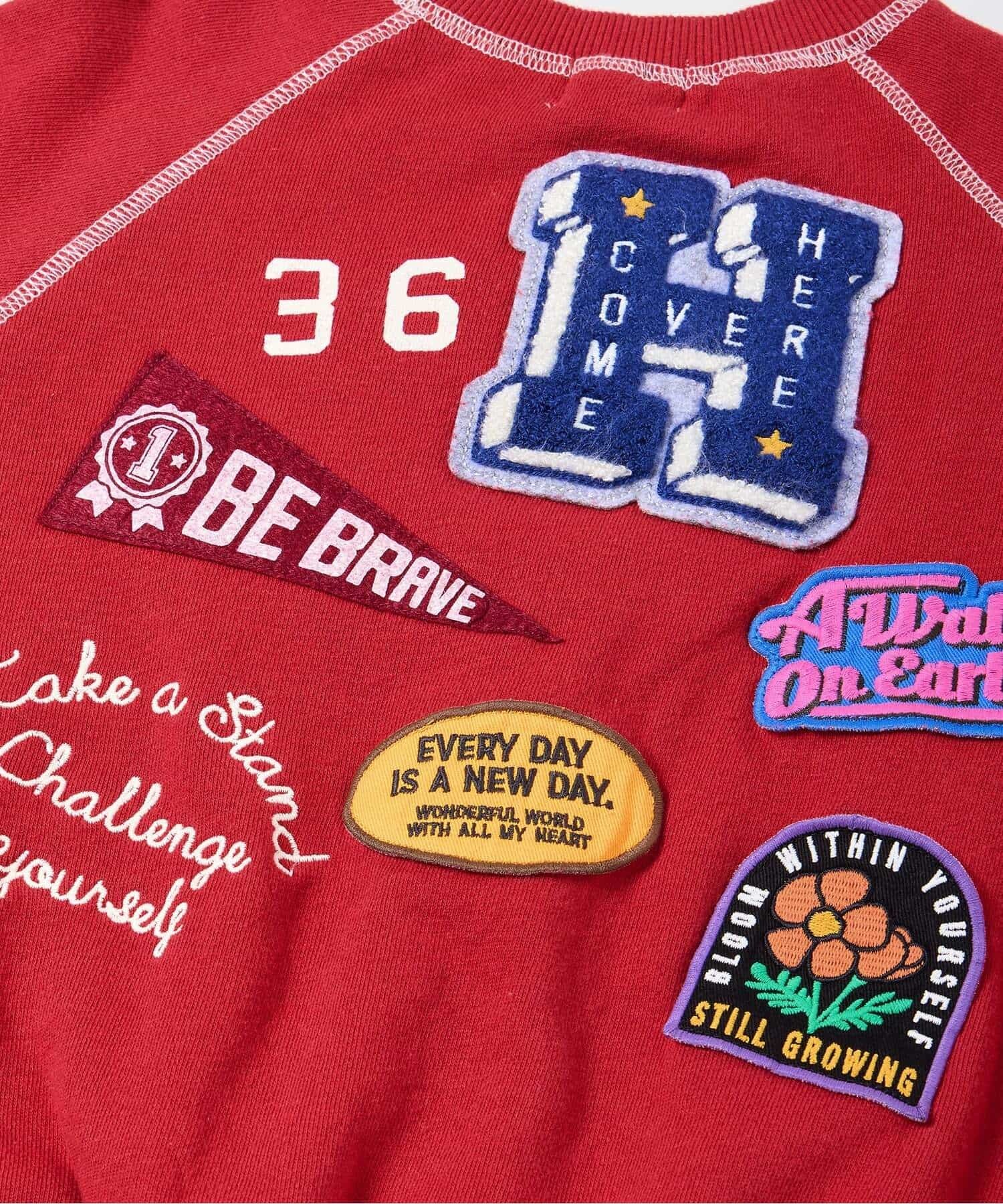 2026🇯🇵F.O.KIDS｜復古大學T｜立體刺繡布章｜竹節水洗感｜80-160｜越洗越有老味道 - 商品描述圖 6