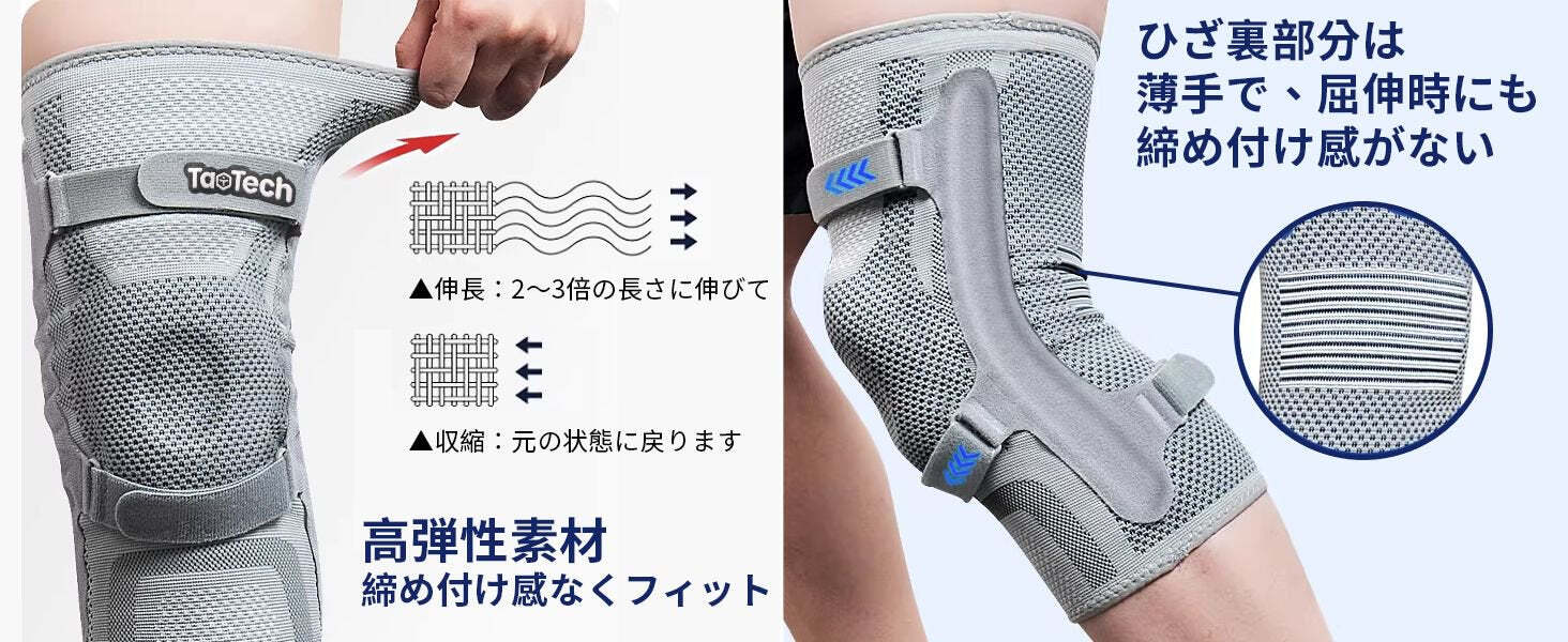 2026🇯🇵TaoTech|滑雪必備保護|運動護膝|雙側彈簧減震|單支裝|M-XL|深蹲跑跳不移位 - 商品描述圖 3